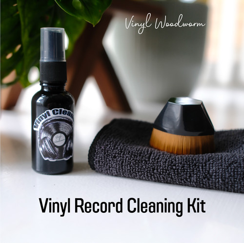 Vinyl record cleaning kit - record,
