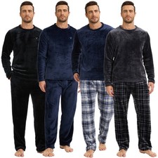 Mens Fleece Pyjama Set Heavy