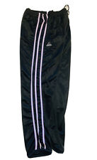Adidas Popper Tracksuit Bottoms 3 Stripes S W30" Black Purple VTG 90’s Tearaway