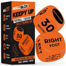 SKILLBLOX Football Keepy Up Training Dice - Football Gifts for Boys & Girls