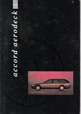 Honda Accord 2.2 Aerodeck Original UK Sales Brochure Pub. No. 691/CP June 1991