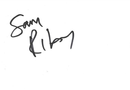 Sam riley autograph signed - autograph,