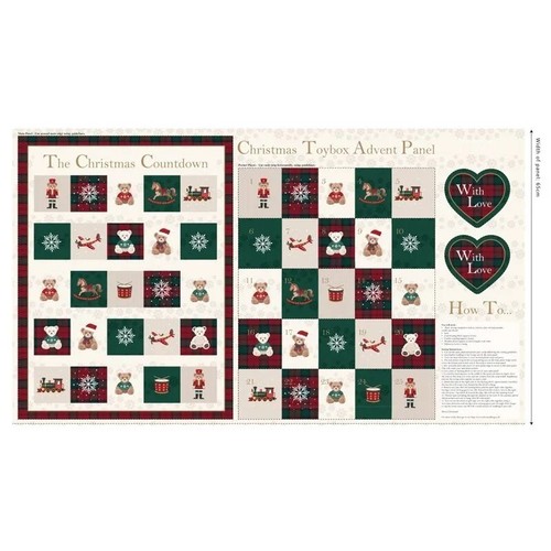 Advent calendar fabric - calendar, panel