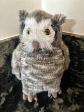 Harry Potter Wizarding World Pigwidgeon Owl Plush 10” Brown Grey w Rotating Head