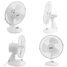 Jegs 9 Inch 23W Air Cooling Oscillating Table Desk Fan Home Office 2 Speed Tilt
