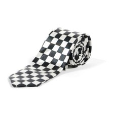 Long Black & White Checkered