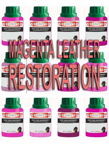 Magenta leather restoration - leather,