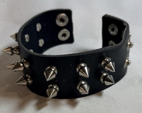 Vtg 1980s black leather - vtg, spiked