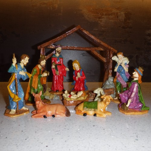 Nativity scene piece - nativity, resin