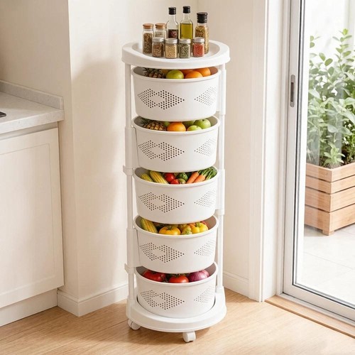 Rotating storage rack trolley - rotating,