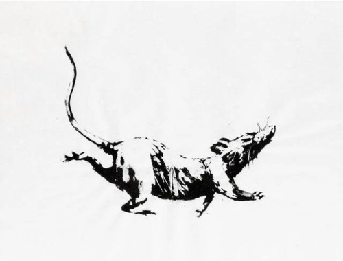 Authentic banksy rat print gdp - print,