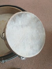 Khanjeeri Vintage Used Real Goatskin 10" Indian Folk Musical Instruments 