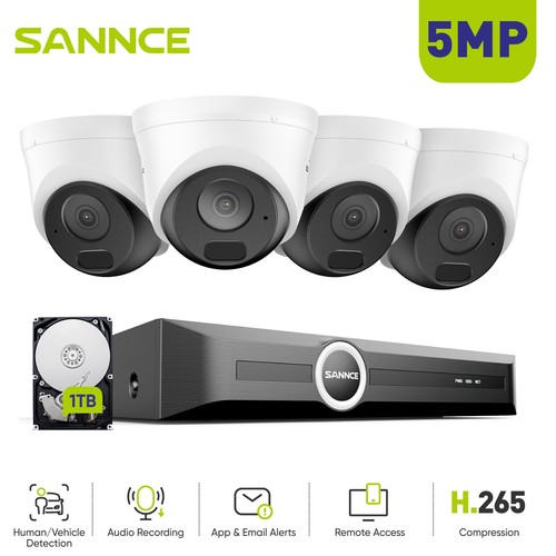 Sannce 5mp cctv camera system - sannce,