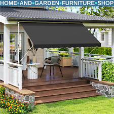3 x 1.5m Adjustable Outdoor Awning Aluminium Frame Retractable Garden Canopy