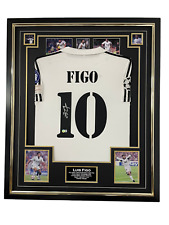 Framed Luis Figo Signed Madrid