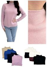 Ex FaMouS Store Jumper Funnel Neck Blue Black Lilac Beige Navy Cosy Soft Sweater