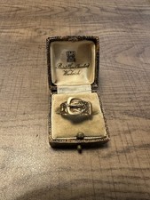 9ct 375 gold buckle ring mens jewellery Size P.5