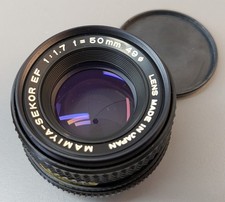 Mamiya Sekor EF 50mm f/1.7 Vintage Lens Made in Japan