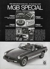 1977 MGB Special Free Striping Tape Deck Luggage Rack Trim Ring Vintage Print Ad