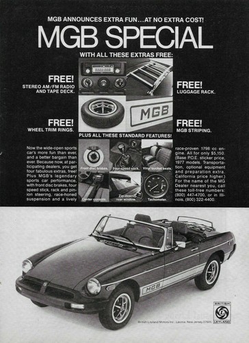 1977 mgb special - mgb,