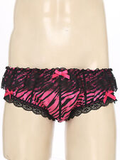 UK Mens Satin Ruffled lace