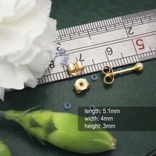 9ct Solid Yellow Gold Earring Butterfly Backs Scrolls 4.4 5.1mm Jewellery Making