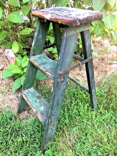 Antique green wooden - antique,