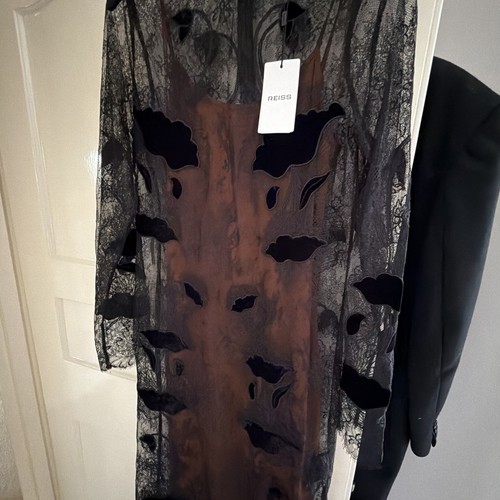 Reiss lulu lace detail midi - lace,