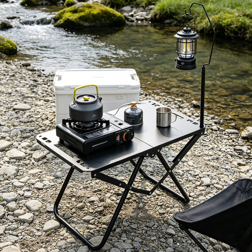 Folding camping table metal - folding,