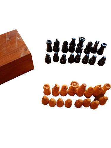 Vintage hand carved wooden - carved,