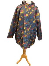 Cotton Traders Floral Parka Jacket Size 22 Hooded Waterproof