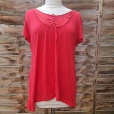 Monsoon Women's Size 20 Short Sleeve Red Top