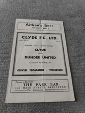 Clyde v Dundee united 1956/57