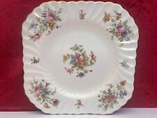 Rare Vintage MINTON Bone China, 'MARLOW' Floral 8.25'' Square Cake Plate c.1960
