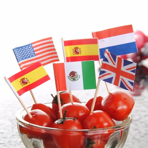 Party flags tea food cupcake - party,