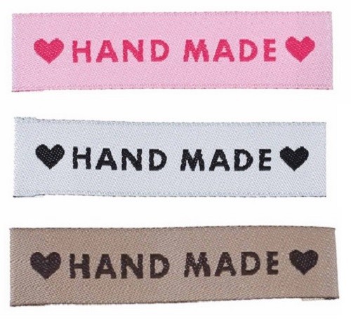 Fabric labels hand - labels, 'hand