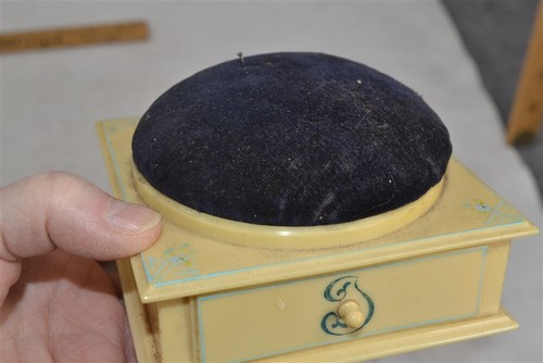 Antique sewing box drawer pin - ,