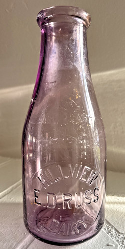Vintage milk bottle hillview - vintage,