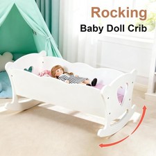 Doll Crib Wooden Dolls Cradle