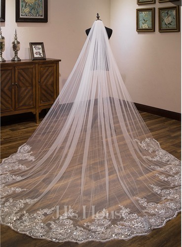 New cathedral bridal veil with - new,