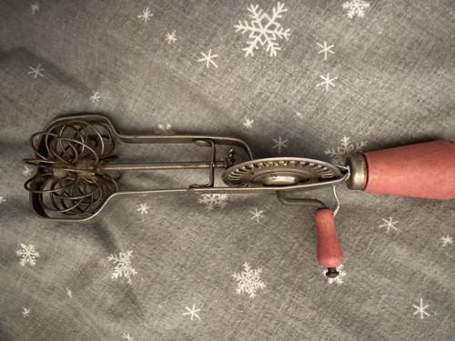 Vintage hand crank mixer whisk - vintage,
