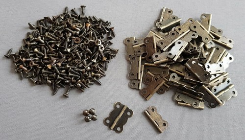 Hinges with screws bronze - screws,
