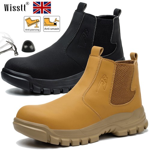 Mens leather ankle safety - leather,