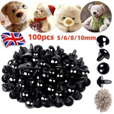 100pcs Plastic Safety Eyes Soft Toys Bear Dolls Animal Making DIY Craft Screw UK