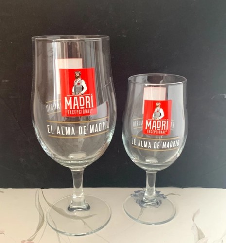 Madri pint and half - pint, glasses