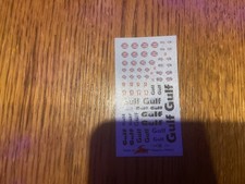 GULF WATER SLIDE DECALS SCALE