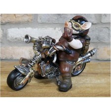 Rider pig ornament resin - pig,