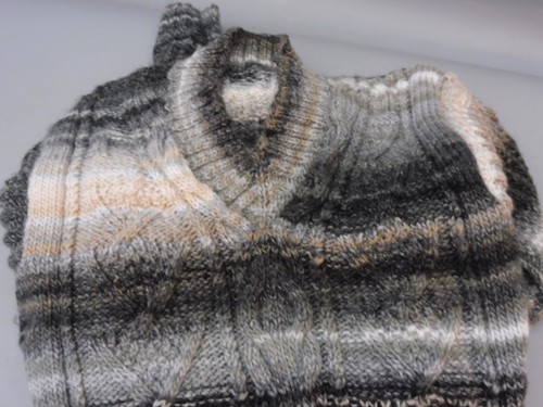 Aran jumper hand knitted med - hand,