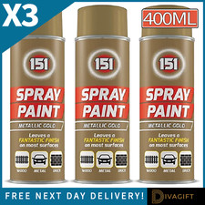 3 x GOLD METALLIC SPRAY PAINT