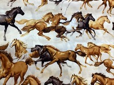 Timeless Treasures-Horses-100%